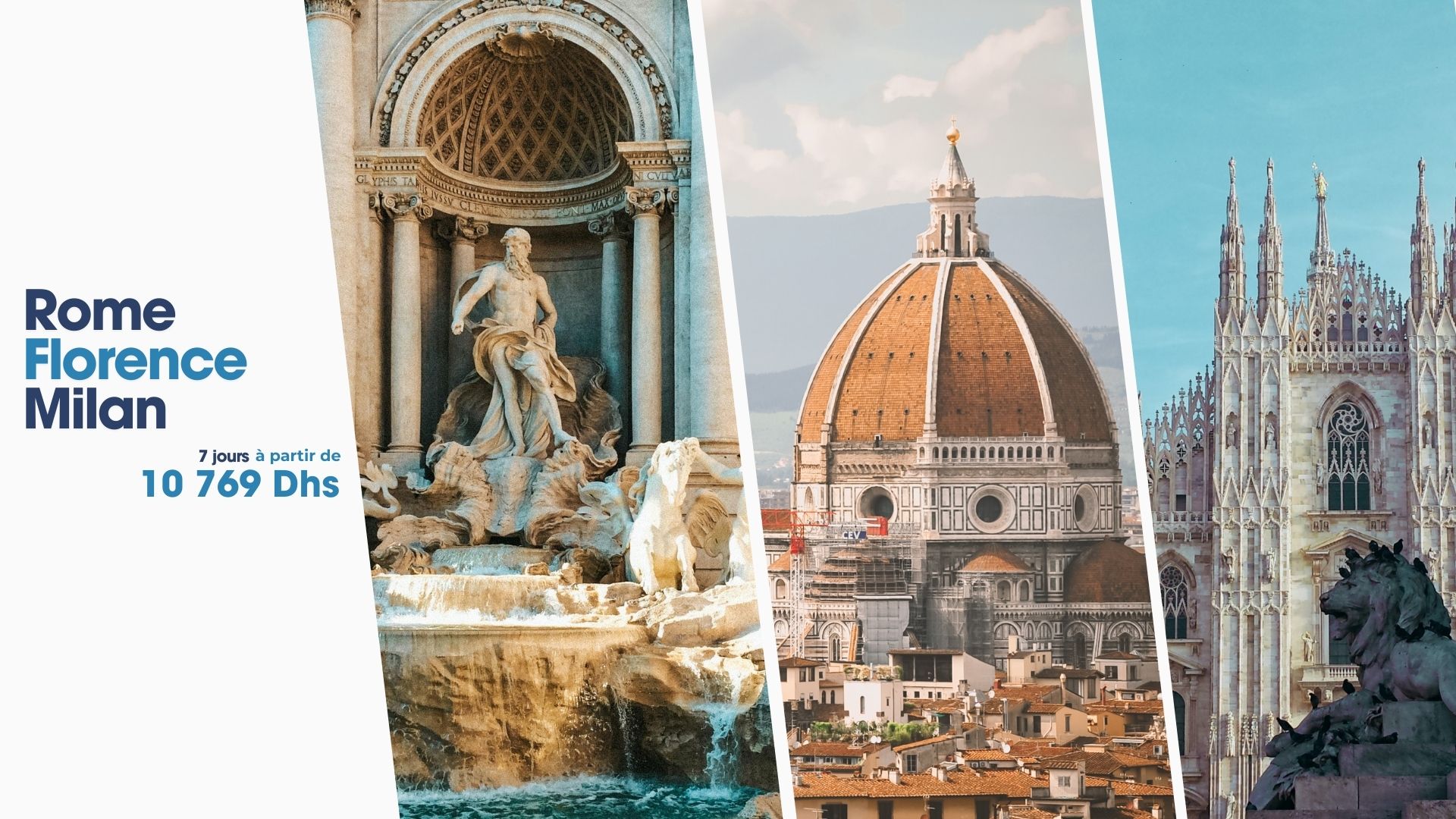 Milan + Rome + Florence 7 Jours